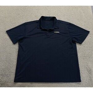 Carmax Shirt Mens 2XL Blue Short Sleeve Polo Collared Employee Uniform